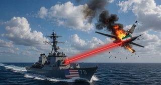 President Donald Trump posted a series of AI-generated images to Truth Social early Friday including one in which an American battleship appears to take down an Iranian plane with a laser beam